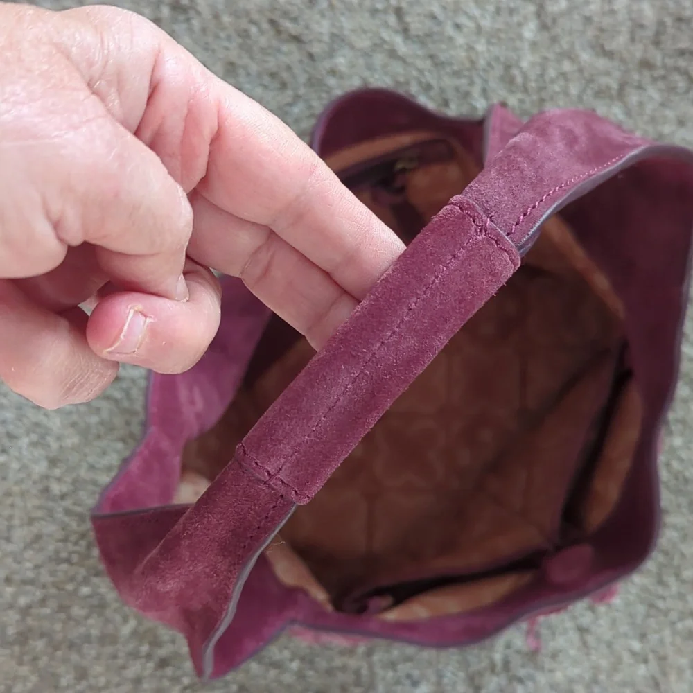 Lucky Brand Clem Suede Hobo Bag In Grapevine
